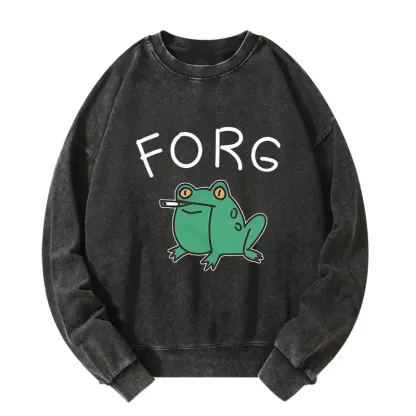 Tokyo-Tiger Smoking Frog Washed Sweatshirt