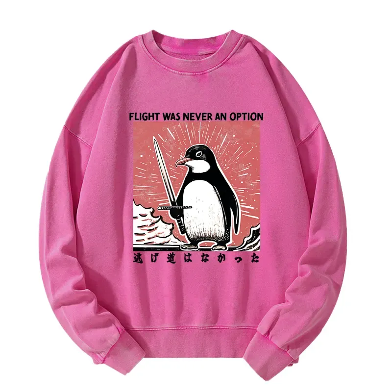 Tokyo-Tiger Fighting Penguin Washed Sweatshirt