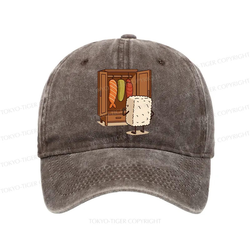 Tokyo-Tiger Sushi Pick Out Clothes Washed Cap Sale