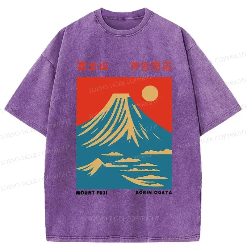 Tokyo-Tiger Mount Fuji Vintage Washed T-Shirt