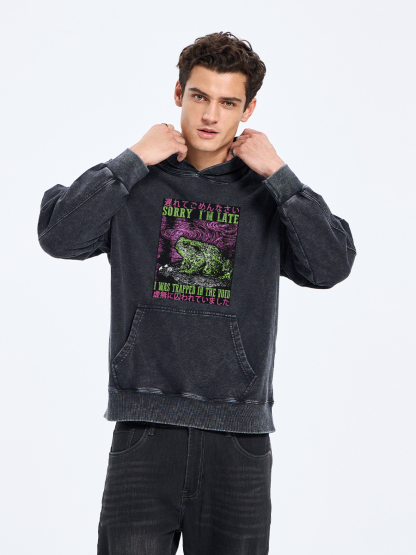 Tokyo-Tiger Frogs Trapped In The Void Washed Hoodie