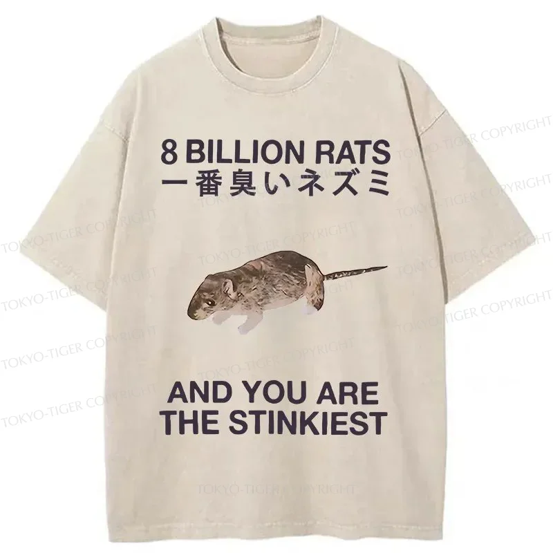 Tokyo-Tiger World's Stinkiest Rat Washed T-Shirt