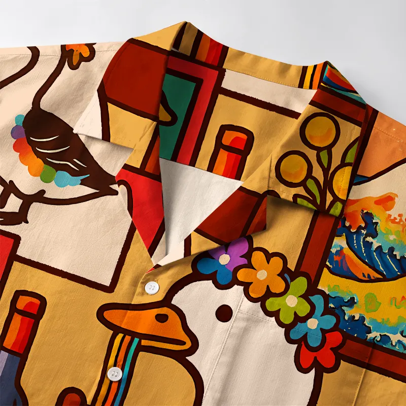 Tokyo-Tiger More Spaghetti Less Upsetti Goose Aloha Hawaiian Shirt