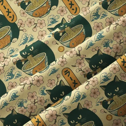 Tokyo-Tiger Ramen Lover Cat Aloha Hawaiian Shirt