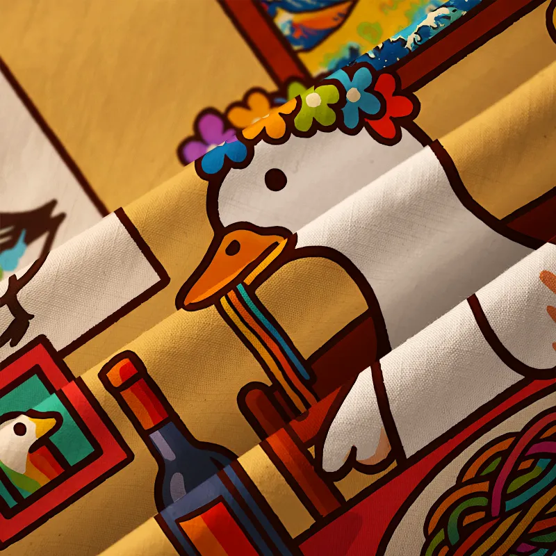 Tokyo-Tiger More Spaghetti Less Upsetti Goose Button-up Shirt