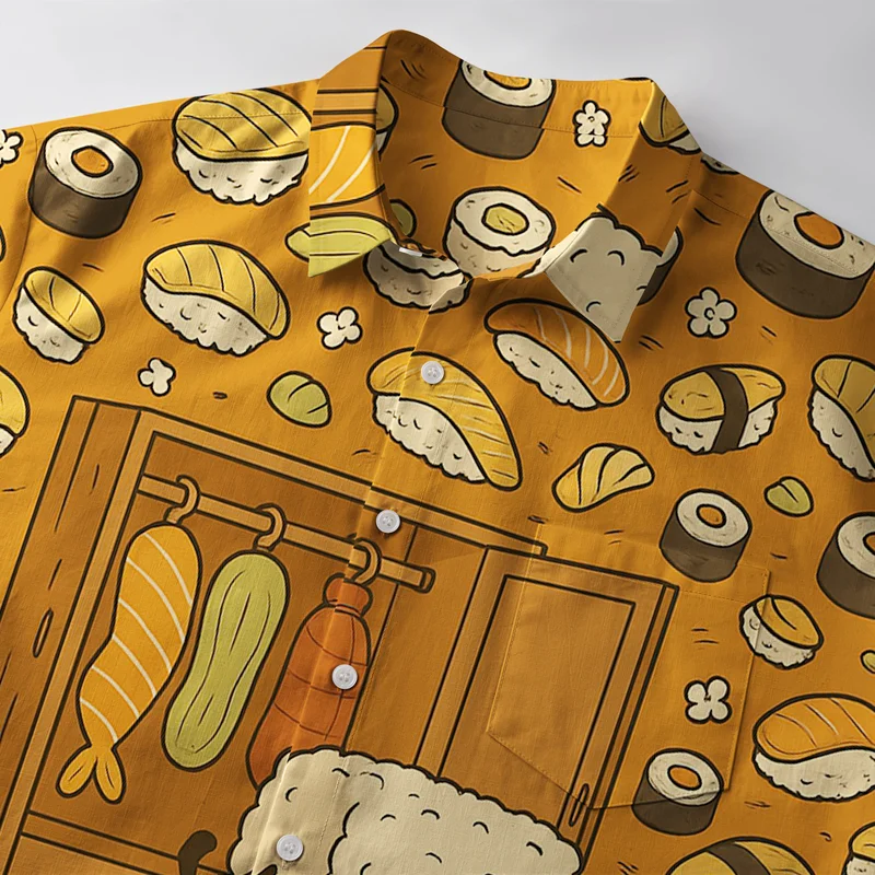 Tokyo-Tiger Sushi Clothes Selection Button-up Shirt