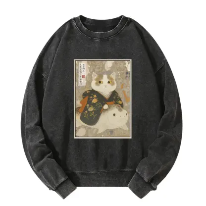 Tokyo-Tiger The Cat and the Art of Getting Lost Washed Sweatshirt