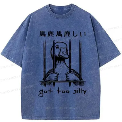 Tokyo-Tiger Got Too Silly Washed T-Shirt