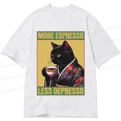Tokyo-Tiger Up Caffeine Down Depression Classic T-Shirt
