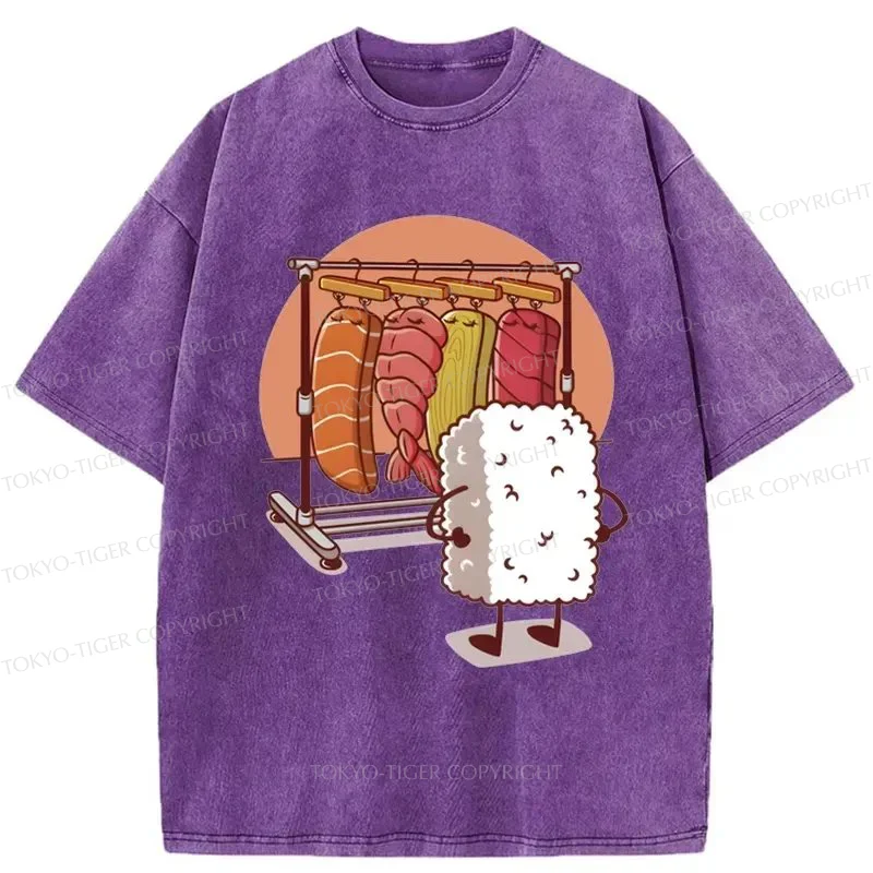 Tokyo-Tiger Which One Should I Wear Today Washed T-Shirt