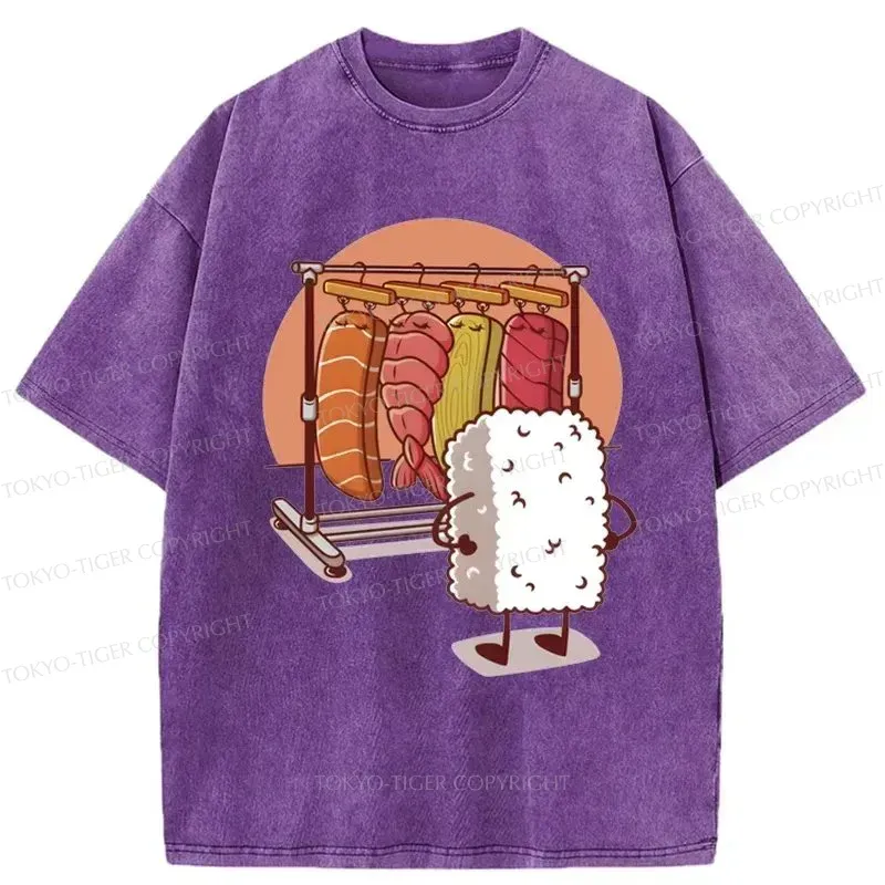 Tokyo-Tiger Which One Should I Wear Today Washed T-Shirt