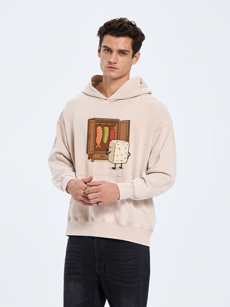 Tokyo-Tiger Sushi Pick Out Clothes Washed Hoodie