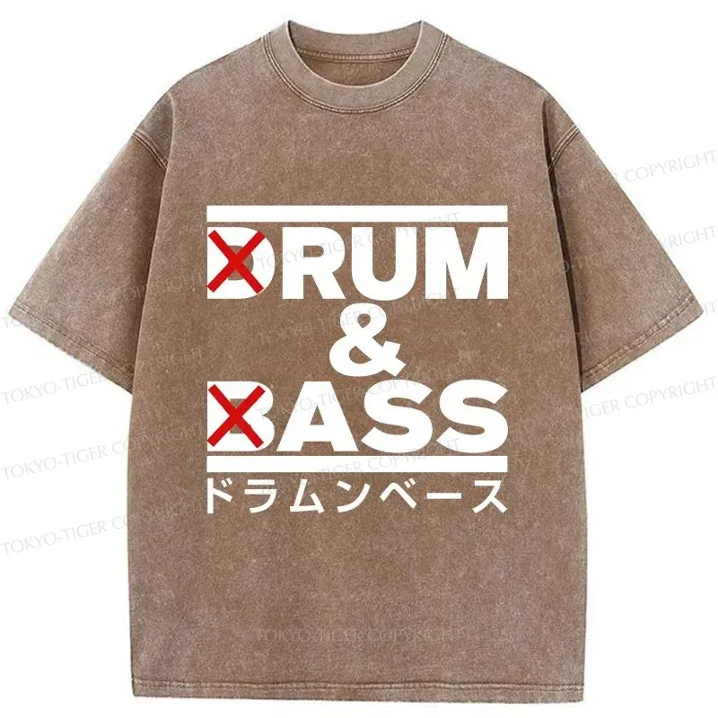 Tokyo-Tiger Drum And Bass Funny Washed T-Shirt