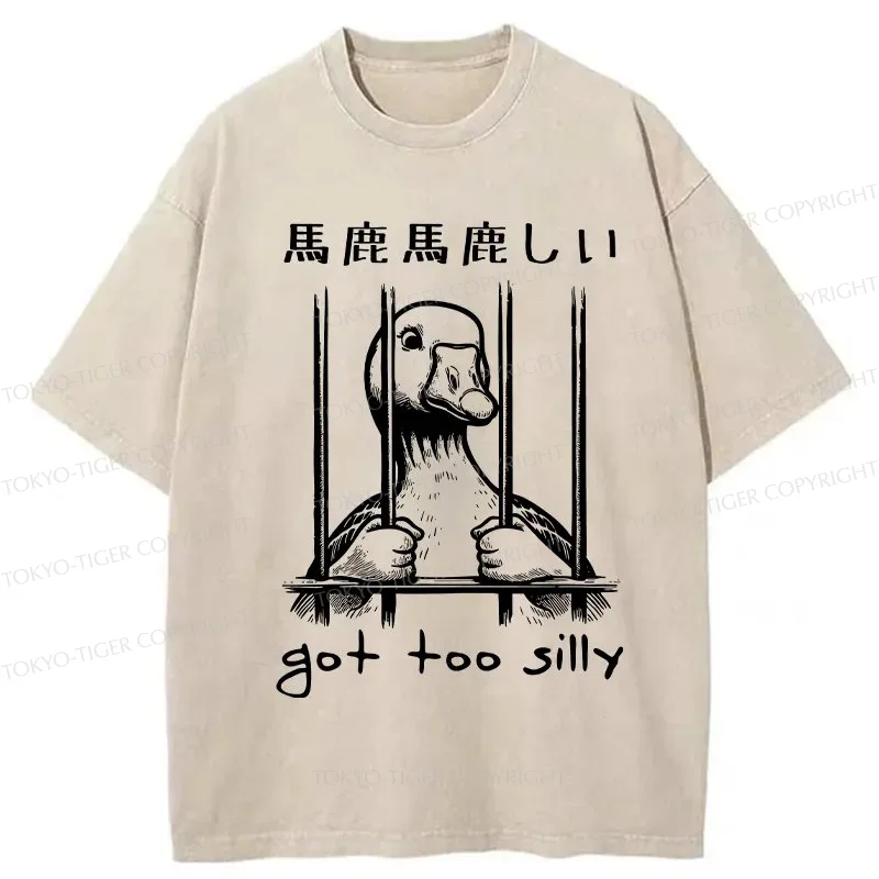 Tokyo-Tiger Got Too Silly Washed T-Shirt