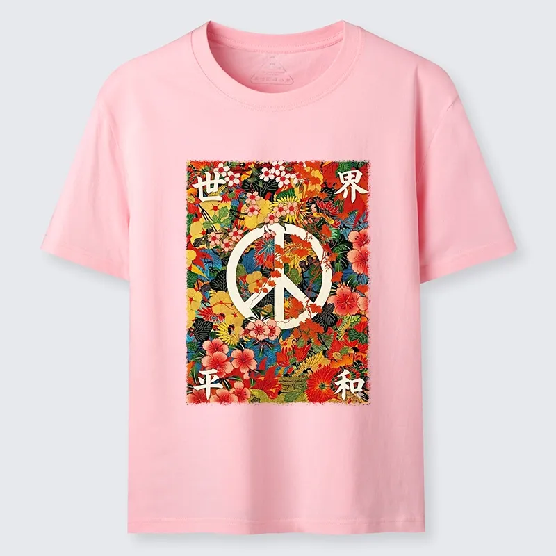 Tokyo-Tiger Bright Blooms Bring Global Calm Peace Classic T-Shirt