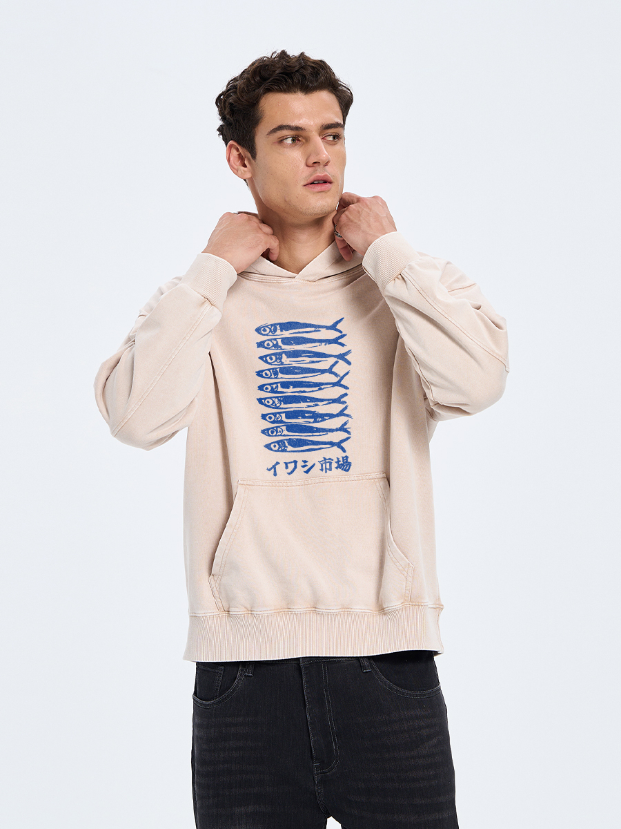 Tokyo-Tiger Sardine Market Washed Hoodie