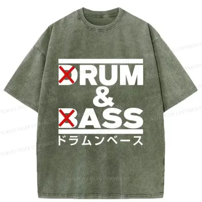 Tokyo-Tiger Drum And Bass Funny Washed T-Shirt