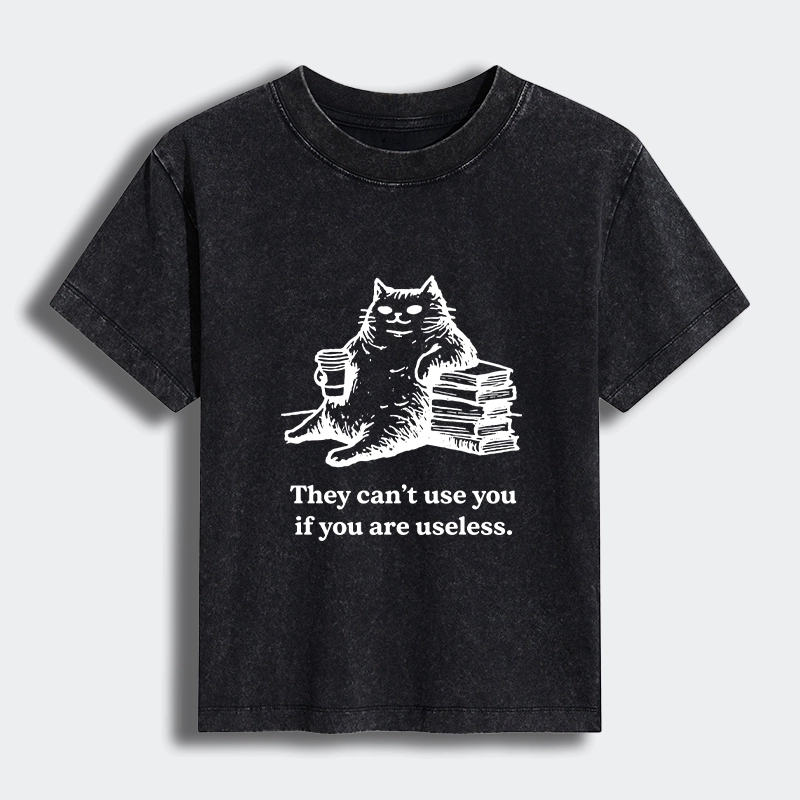 Tokyo-Tiger Cat Proving Uselessness Is A Superpower Women's Washed T-shirt