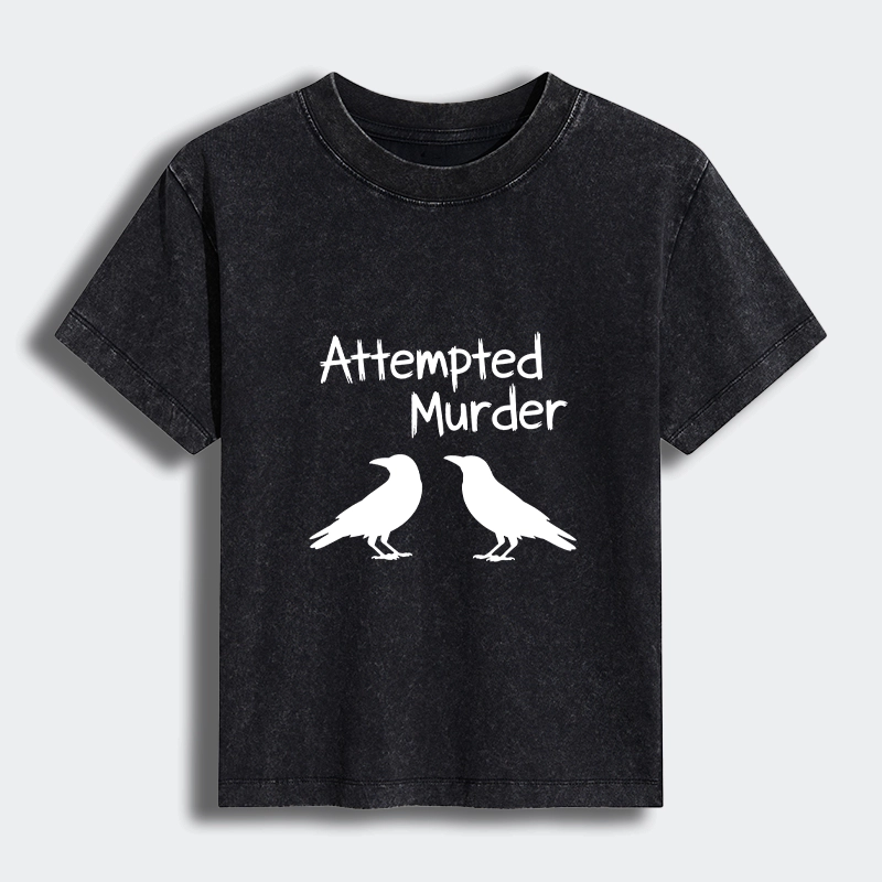 Tokyo-Tiger Two Crows Attempted Murder Joke Women's Washed T-shirt