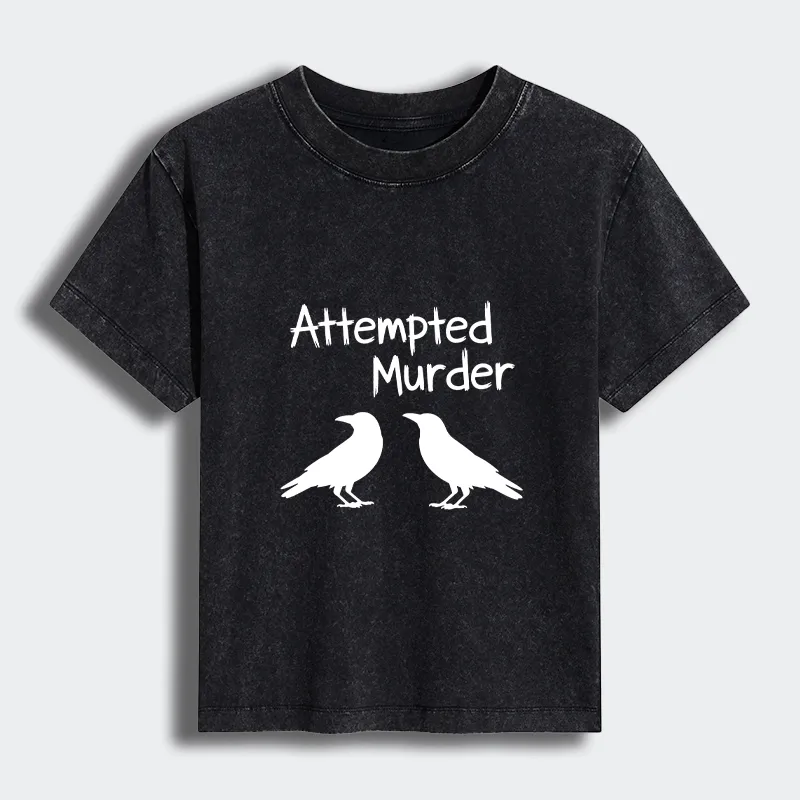 Tokyo-Tiger Two Crows Attempted Murder Joke Women's Washed T-shirt
