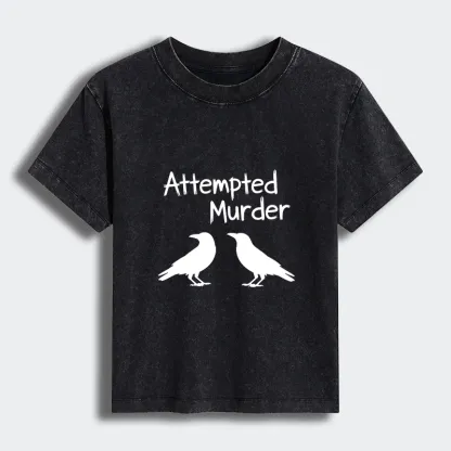 Tokyo-Tiger Two Crows Attempted Murder Joke Women's Washed T-shirt