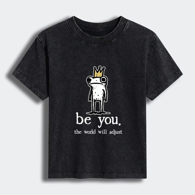 Tokyo-Tiger Crown Frog Stays True To Self Women's Washed T-shirt