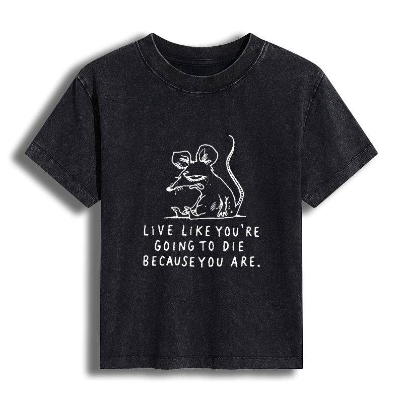 Tokyo-Tiger Funny Meme Sarcastic Rat Life Truth Women's Washed T-shirt
