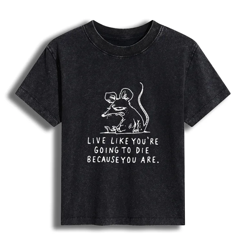 Tokyo-Tiger Funny Meme Sarcastic Rat Life Truth Women's Washed T-shirt