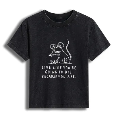 Tokyo-Tiger Funny Meme Sarcastic Rat Life Truth Women's Washed T-shirt