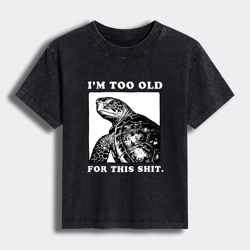 Tokyo-Tiger Turtle I Quit Meme Energy Women's Washed T-shirt