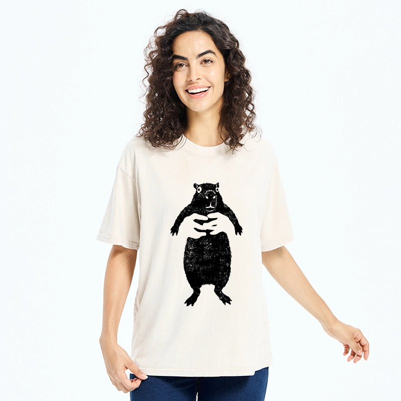 Tokyo-Tiger Cray Capy Capybara Meme Washed T-Shirt