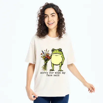 Tokyo-Tiger Frog Sorry Mode Activated Washed T-Shirt