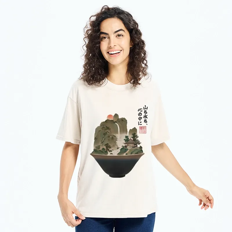 Tokyo-Tiger Bowl Of Zen Art Washed T-Shirt