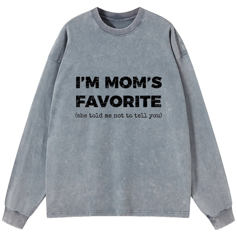 Tokyo-Tiger Mother's Day Jokes Washed Long Sleeve T-Shirt