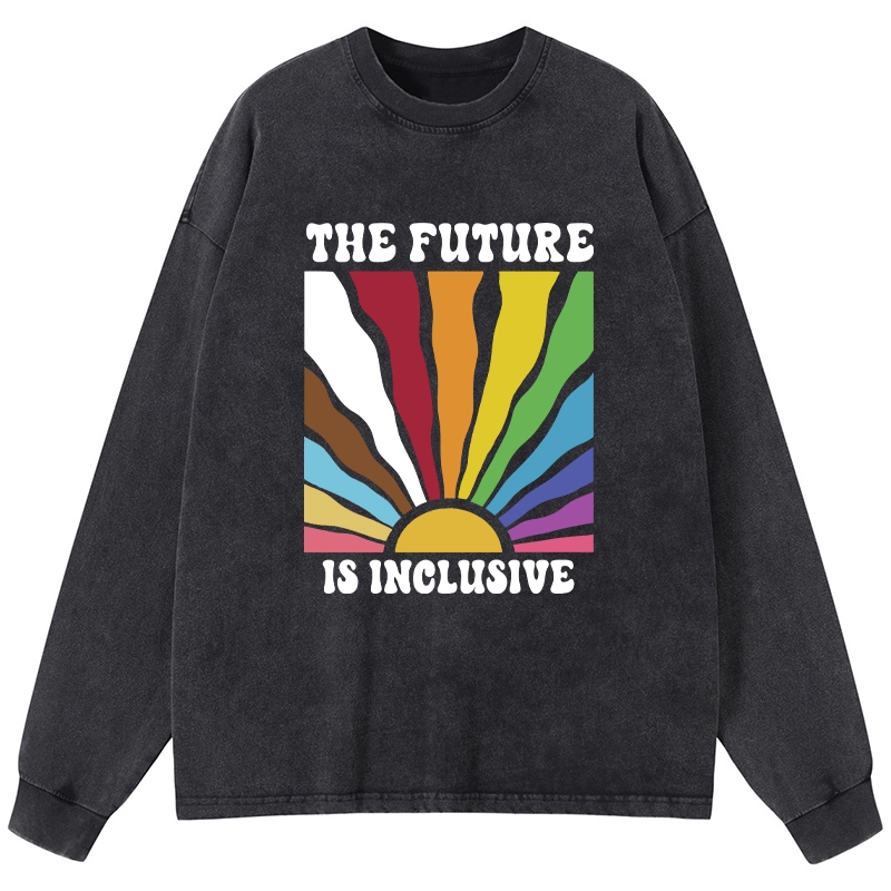 Tokyo-Tiger Pride Future Is Inclusive Washed Long Sleeve T-Shirt