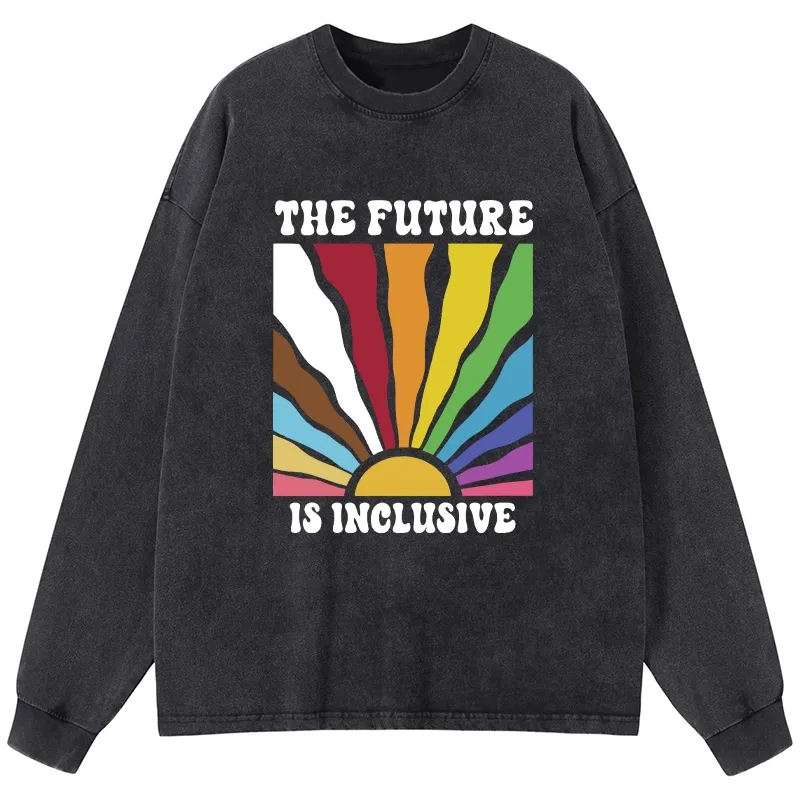 Tokyo-Tiger Pride Future Is Inclusive Washed Long Sleeve T-Shirt