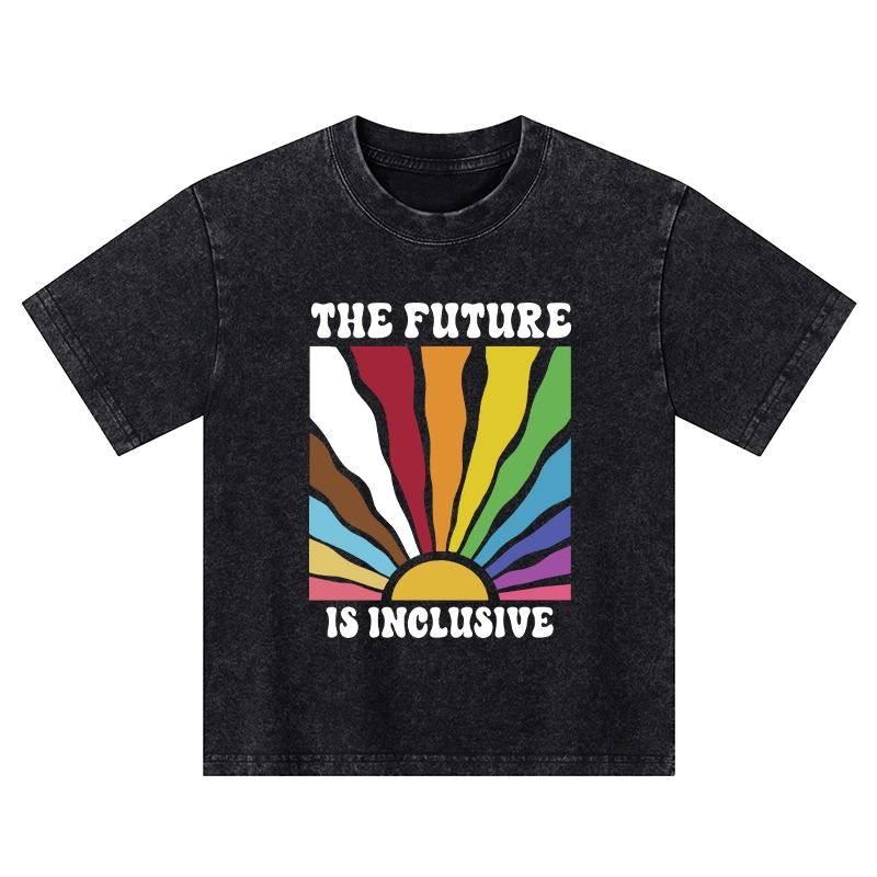 Tokyo-Tiger Pride Future Is Inclusive Kids Washed T-Shirt