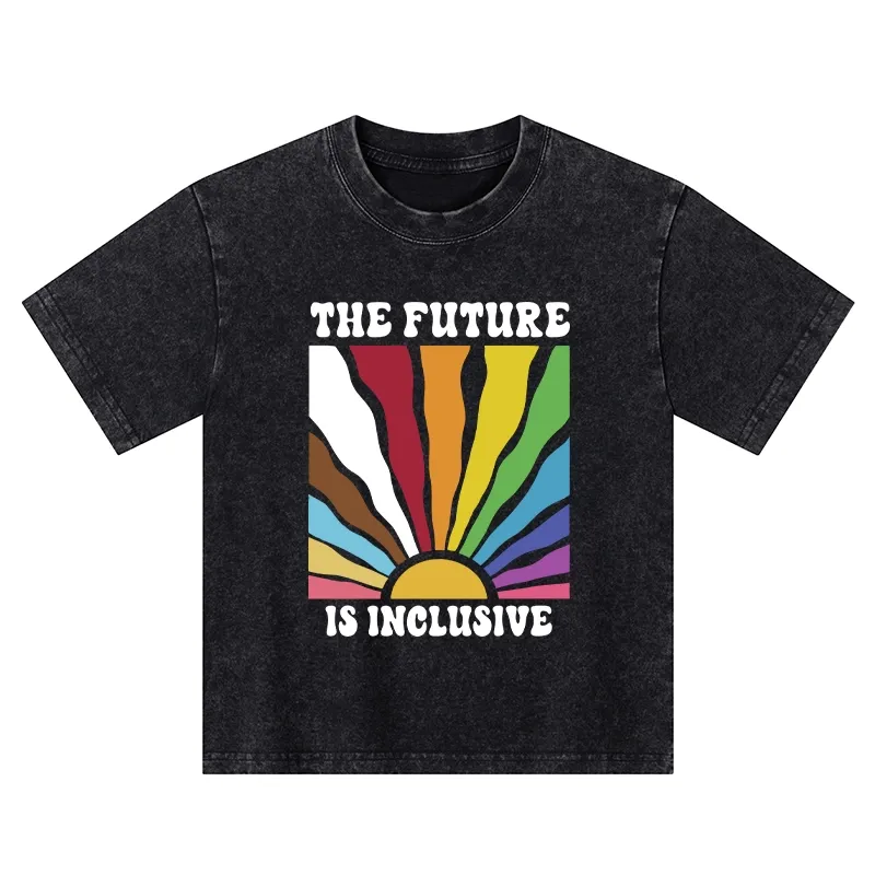 Tokyo-Tiger Pride Future Is Inclusive Kids Washed T-Shirt
