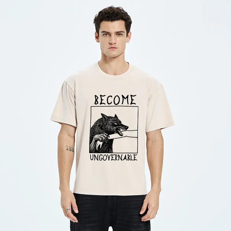 Tokyo-Tiger Meme Wolf Refuse To Be Tamed Forever Washed T-Shirt