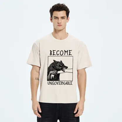 Tokyo-Tiger Meme Wolf Refuse To Be Tamed Forever Washed T-Shirt