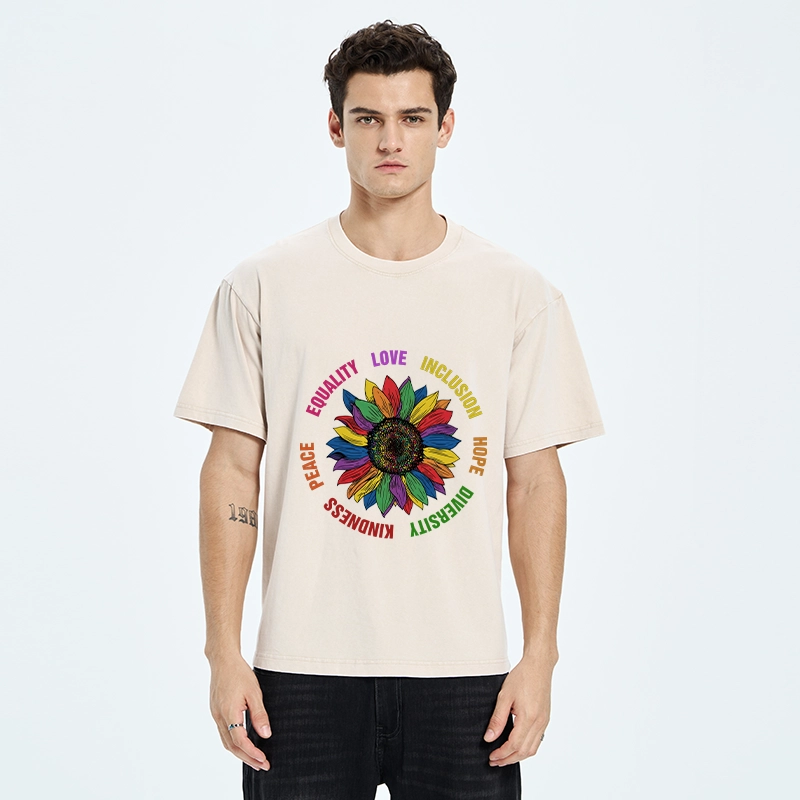 Tokyo-Tiger Pride Sunflower Love And Hope Washed T-Shirt