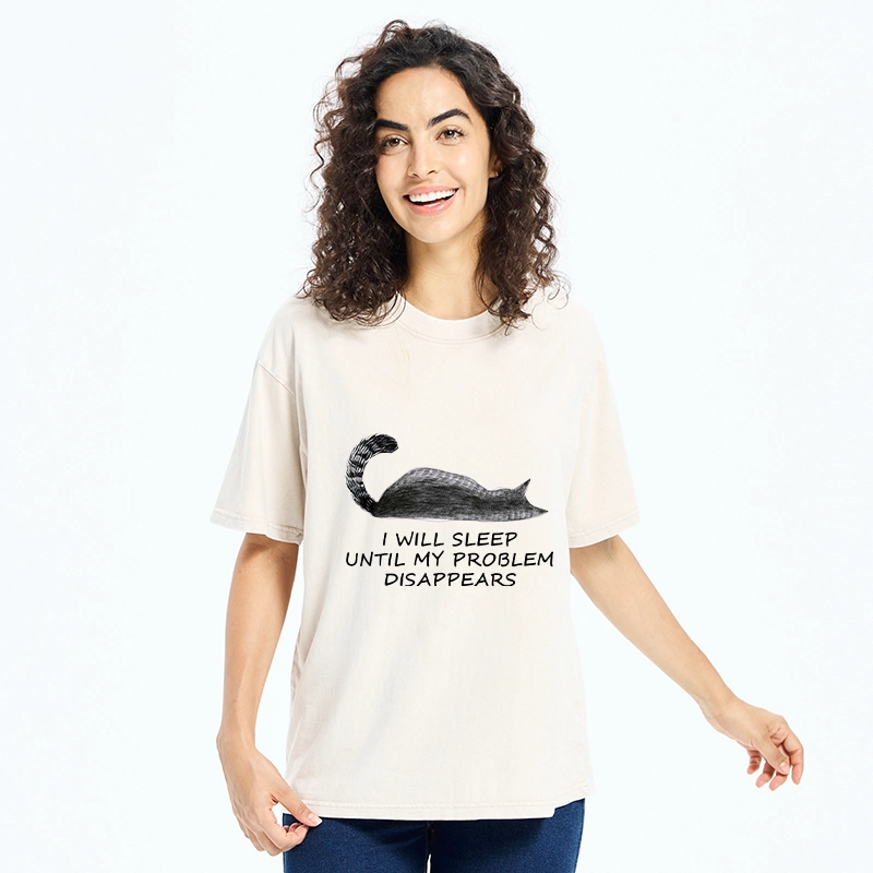 Tokyo-Tiger Meme Cat Nap Till World Fixes Itself Washed T-Shirt