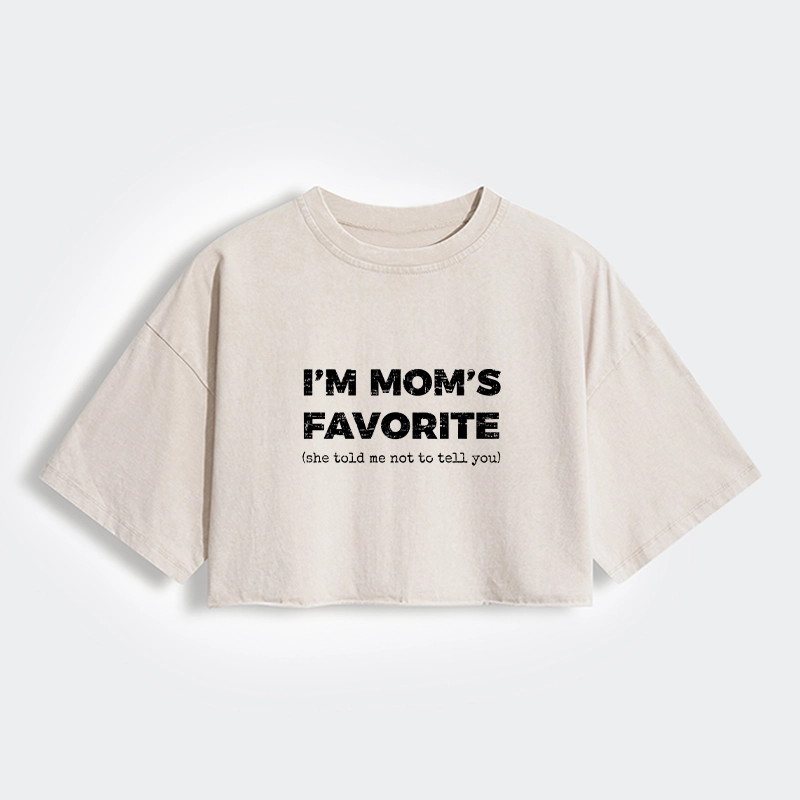 Tokyo-Tiger Mother's Day Jokes Women's Washed Crop T-Shirt