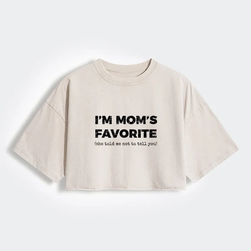 Tokyo-Tiger Mother's Day Jokes Women's Washed Crop T-Shirt