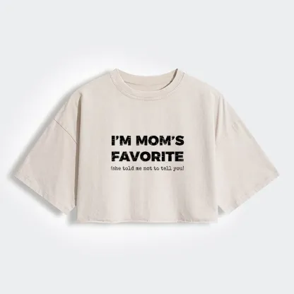 Tokyo-Tiger Mother's Day Jokes Women's Washed Crop T-Shirt