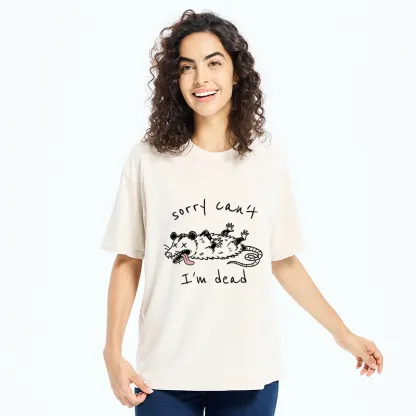 Tokyo-Tiger Opossum Dead Mode Funny Life Washed T-Shirt