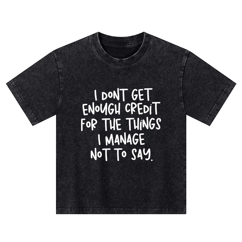 Tokyo-Tiger Saying No Is A Superpower Kids Washed T-Shirt