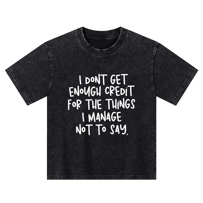 Tokyo-Tiger Saying No Is A Superpower Kids Washed T-Shirt