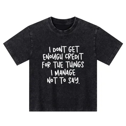 Tokyo-Tiger Saying No Is A Superpower Kids Washed T-Shirt