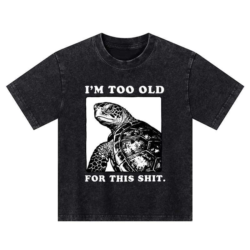 Tokyo-Tiger Turtle I Quit Meme Energy Washed T-Shirt